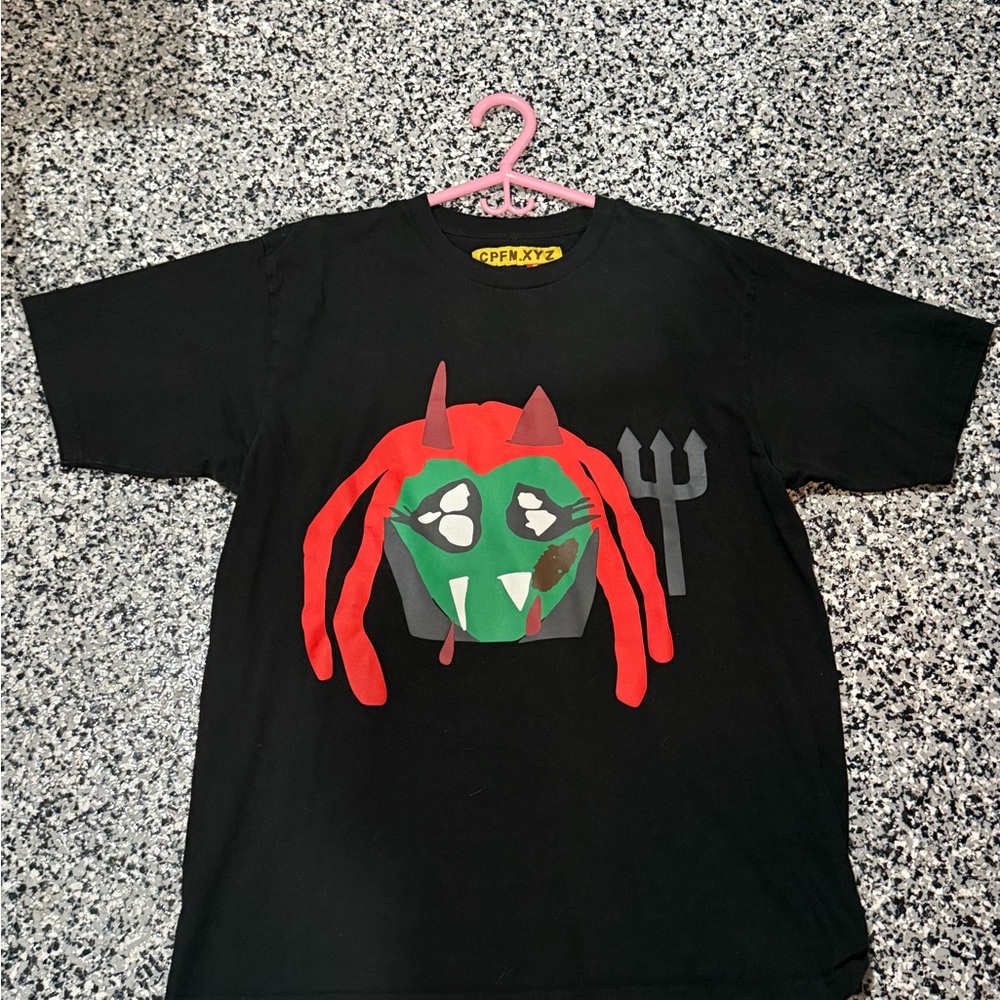 Playboi Carti CPFM Black Short-Sleeve Tee with Red & Green Monster